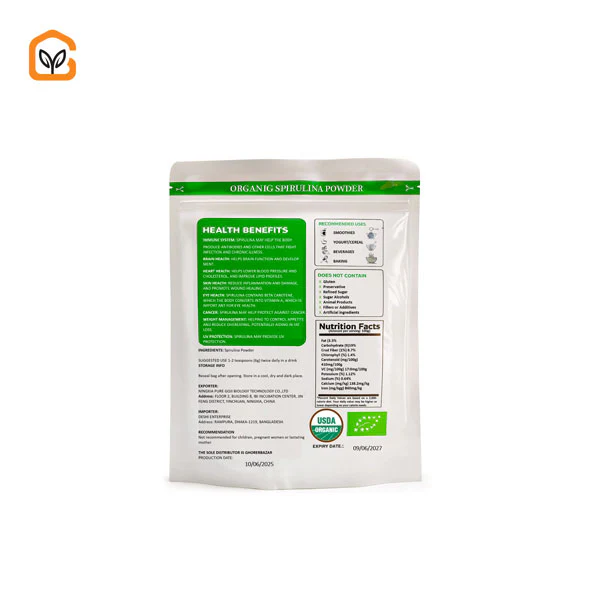 Organic Spirulina Powder 250 gm - Image 2